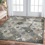Lahome Moroccan Washable Area Rug 6x9, Ultra-Thin Large Living Room Rugs by Lahome