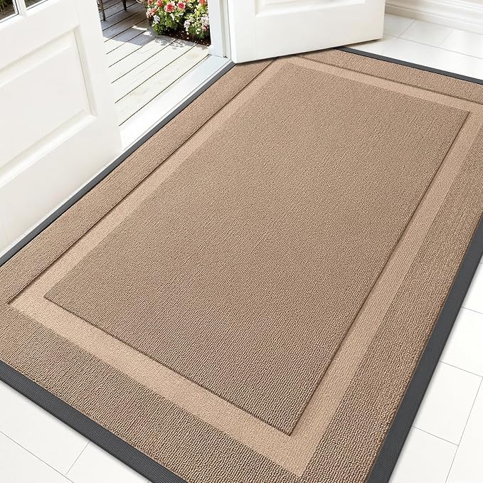 OLANLY Front Door Mat Indoor Outdoor Entrance, Waterproof All-Season, by OLANLY