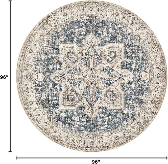 Tortania 8' Round Area Rug Living Room Rugs - Image 2