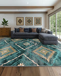 BESTSWEETIE Area Rug 9x12 Rug Machine Washable Non-Slip Low Pile Print Pattern by BESTSWEETIE