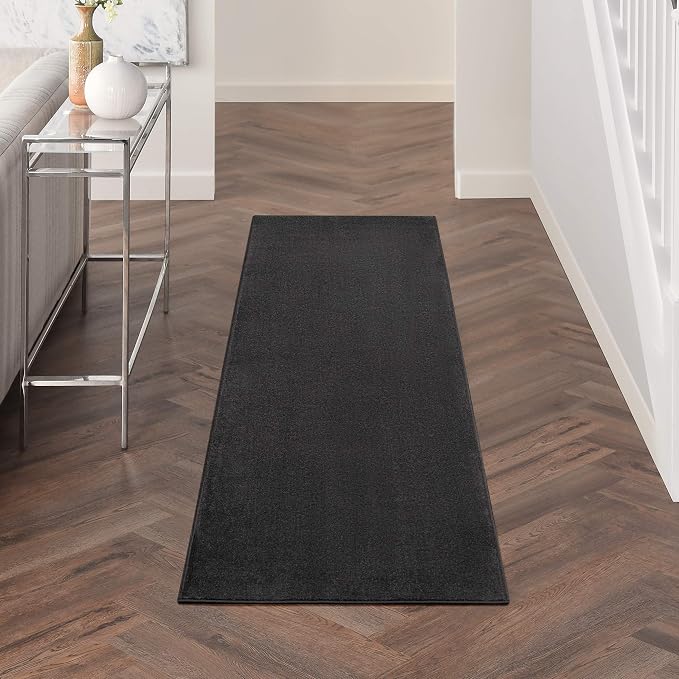 Nourison Home Nourison Essentials Black 2'2" x 7'6" Area Rug by NourisonHome