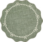 GarveeHome Scalloped Bow Rug for Living Room, 4ft Round Rugs Washable Solid - Image 4
