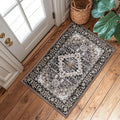 Lessymo 2 x 3 Entryway Rug, Machine Washable Area Rugs Boho Faux Wool Low Pile by Lessymo