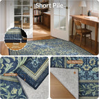 GENIMO 2x10 Runner Rug Non Slip Washable, Vintage Floral Kitchen Runner Rug - Image 5