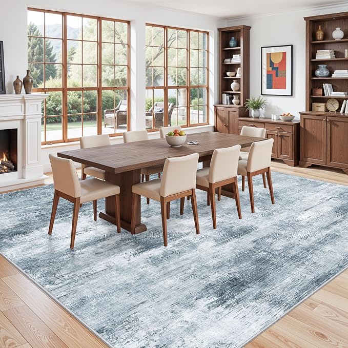 12x12ft Square Living Room Rug – Non-Slip Washable Extra Large Floor Carpet - Image 4