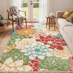 GENIMO Indoor Outdoor Area Rug 4'x6', Machine Washable Rugs - Image 8