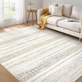 Nakagishi Area Rug Living Room Rugs: 7X9 Machine Washable Boho Large Neutral by NakagishiAreaRug