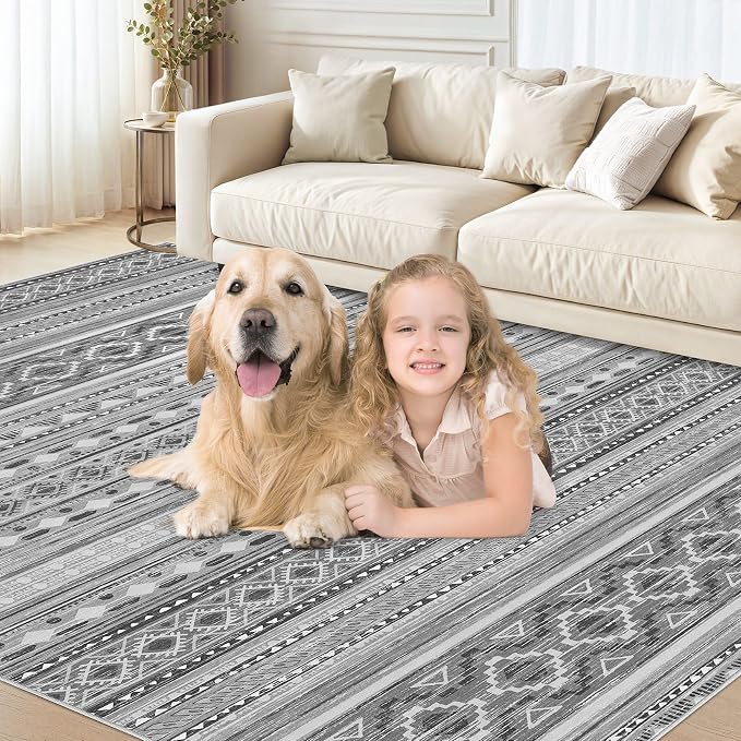 cotiled 6x9 Area Rugs Living Room Rug: Washable Boho Rugs - Image 5