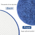 LOCHAS Bedroom Rug 2.6' x 5.3', Light Navy Fluffy Shaggy Area Rug - Image 3