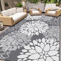 LuxStep Outdoor Rug Waterproof Outdoor Plastic Straw Rug Reversible Patio Rug by LuxStep
