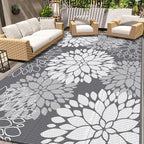 LuxStep Outdoor Rug Waterproof Outdoor Plastic Straw Rug Reversible Patio Rug by LuxStep