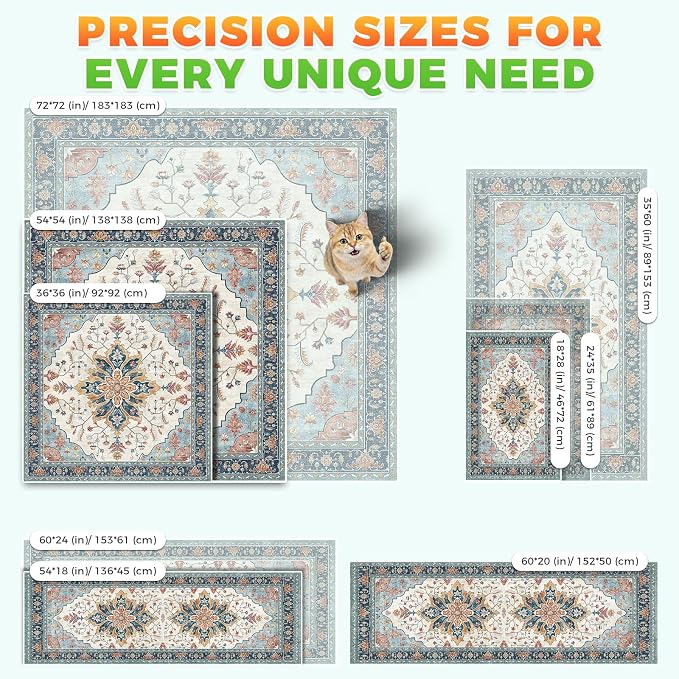 Hompet Cat Litter Mat 2 Pack, 20x60 Large Machine Washable Trapping Mats - Image 7