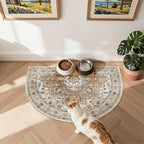Madane Washable Half Circle Round Rug 2x3, Small Half Moon Rug Entryway - Image 2