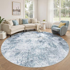 DMOYEST 8ft Round Area Rug for Living Room by DMOYEST