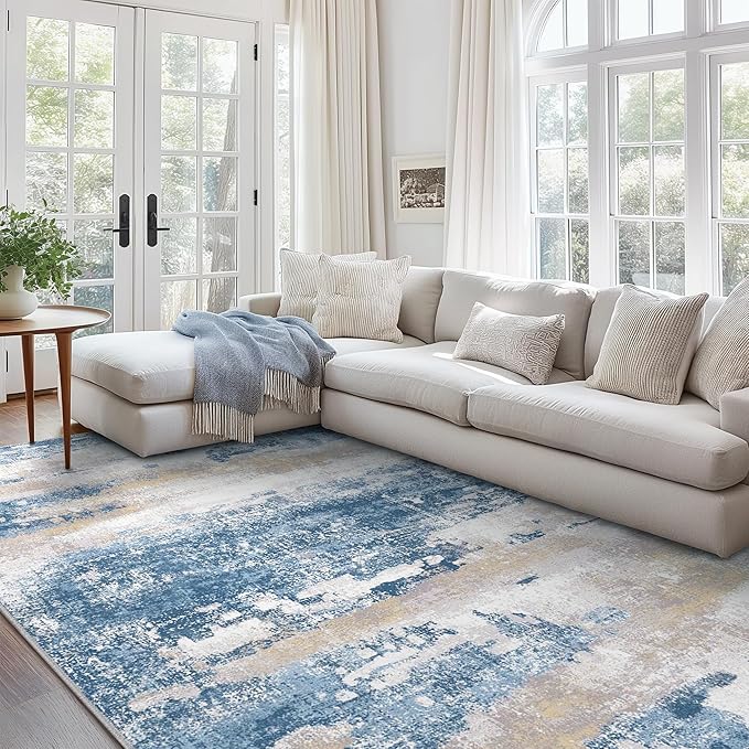 BEIMO Area Rugs 10x14 for Living Room Bedroom, Modern Abstract Machine Washable - Image 3