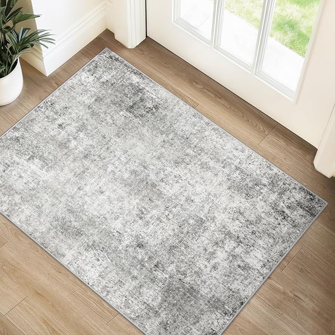 RELEANY Washable Area Rugs 2'x3' Non-Slip Modern Abstract Soft by RELEANY