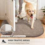 PURRUGS Dirt Trapping Door Mat Half Round 24" x 35.5", Non-Slip Machine - Image 6