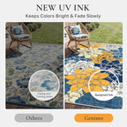 GENIMO Indoor Outdoor Area Rug 9'x12', Machine Washable Rugs - Image 5
