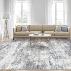 8x10 Area Rugs Living Room: Washable Large Abstract Neutral Modern Soft Rugs - Image 5