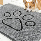 OLANLY Dog Door Mat for Muddy Paws 30x20, Paw Print Design, Absorbs Moisture by OLANLY