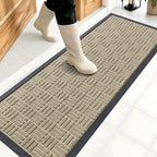 OLANLY Front Door Mat Outside Entrance 47x17, Heavy Duty Sturdy Natural Rubber by OLANLY