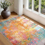 RELEANY Washable Area Rugs 3'x5' Non-Slip Modern Abstract Soft - Image 3