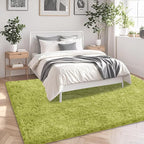 6x9 Green Grass Area Rugs for Living Room, Large Fluffy Shag Rug for Bedroom - Image 3