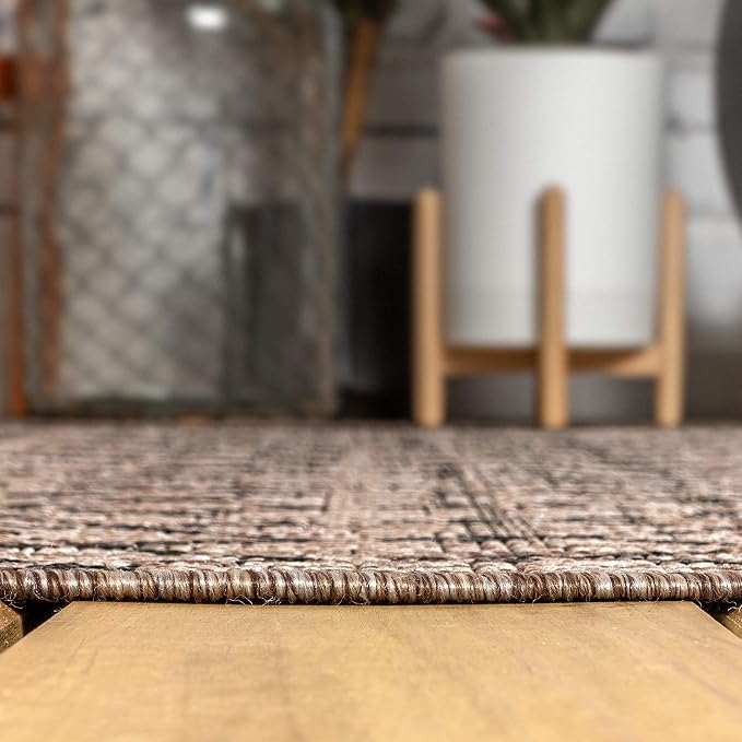 JONATHAN Y Moroccan Geometric Indoor Outdoor Runner Rug 2X20 Natural/Black - Image 7