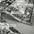 Moynesa Ultra-Thin Washable Area Rugs 8x10 Black and White Rugs - Image 5