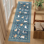 DUKINO 2x6 Washable Runner Rug for Hallway, Non Slip Animal Dog Kitchen Rug - Image 3