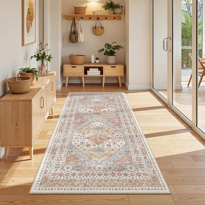 zesthome 3x6 Runner Rug Non Slip, Thin Entryway Washable Rug - Image 4