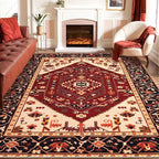 SERISSA Washable Rugs 8x10 Area Rugs, Large Non-Slip Boho Living Room Rug by SERISSAHomeDecorCollection