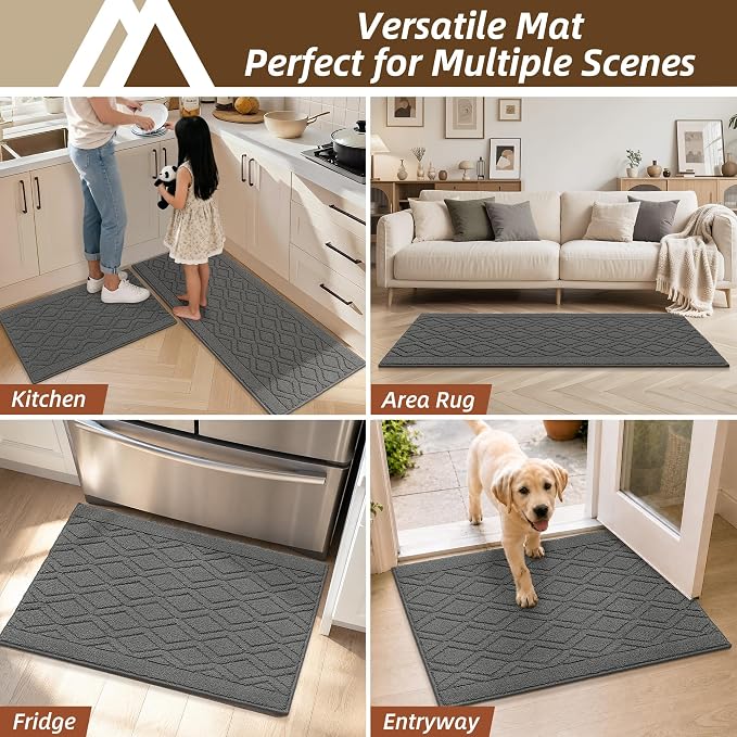 COSY HOMEER Kitchen Rugs 24"x35" Non-Slip Washable Kitchen Mats - Image 8
