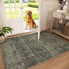 Machine Washable Throw Rugs for Entryway: Door Mat Indoor Entrance 3x5 Rug Boho by palohom