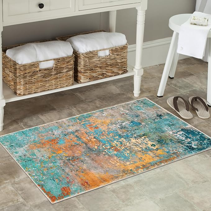 Lahome 2x3 Rugs for Entryway Indoor Entrance, Small Kitchen Rug Non Slip - Image 3