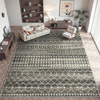Miukiki 9x12 Area Rug for Living Room Moroccan Washable Rugs Non Slip Indoor by Miukiki