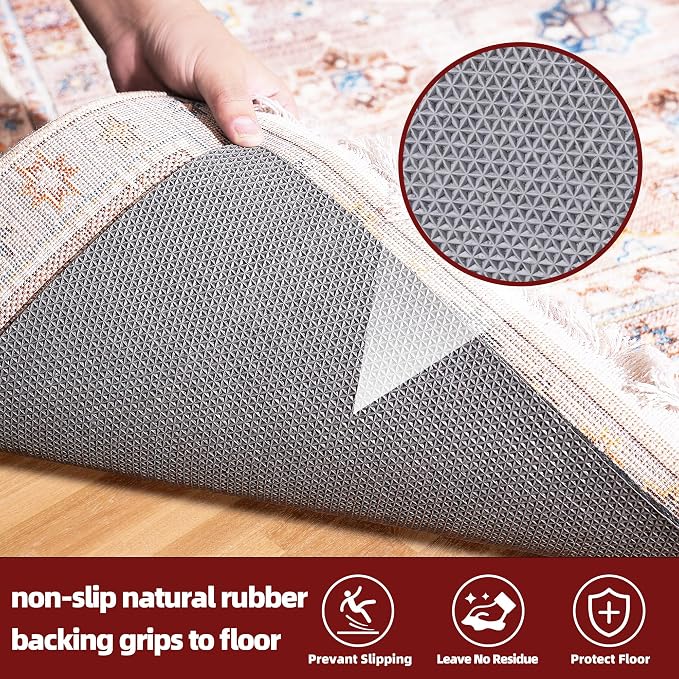 BAGAIL Felt and Natural Rubber Backing Rug Pads 3/8” Thick, 7.5 x 10 Ft Non - Image 4