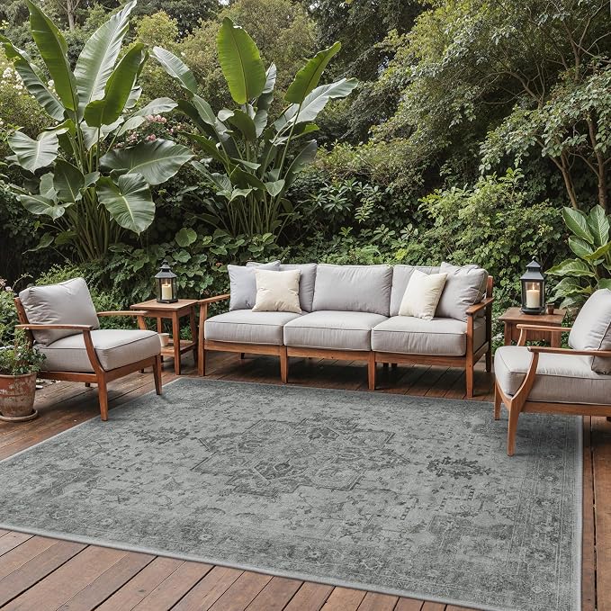 GENIMO Outdoor & Indoor Area Rug 8'x10', Waterproof, Non-Shedding, Easy Cleaning - Image 6