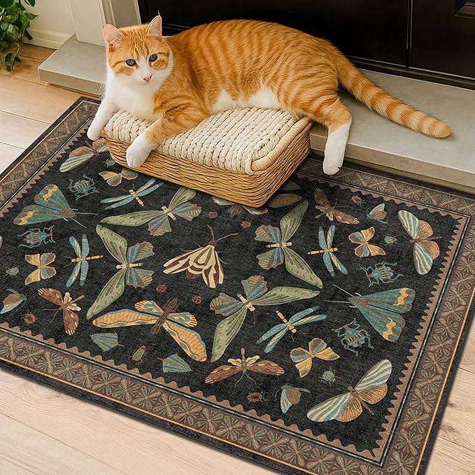 Small Black Entryway Rug - Image 6