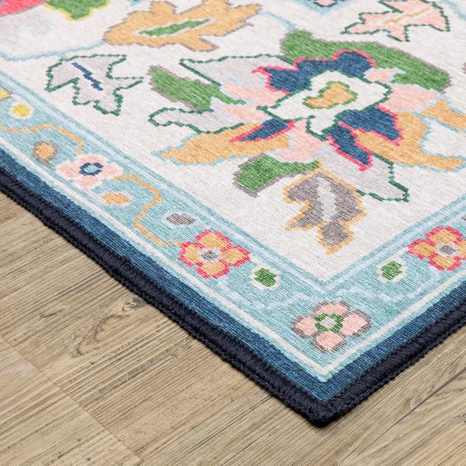 Oriental Weavers Addison ADD03 Machine Washable Flat Weave Printed Area Rug - Image 5