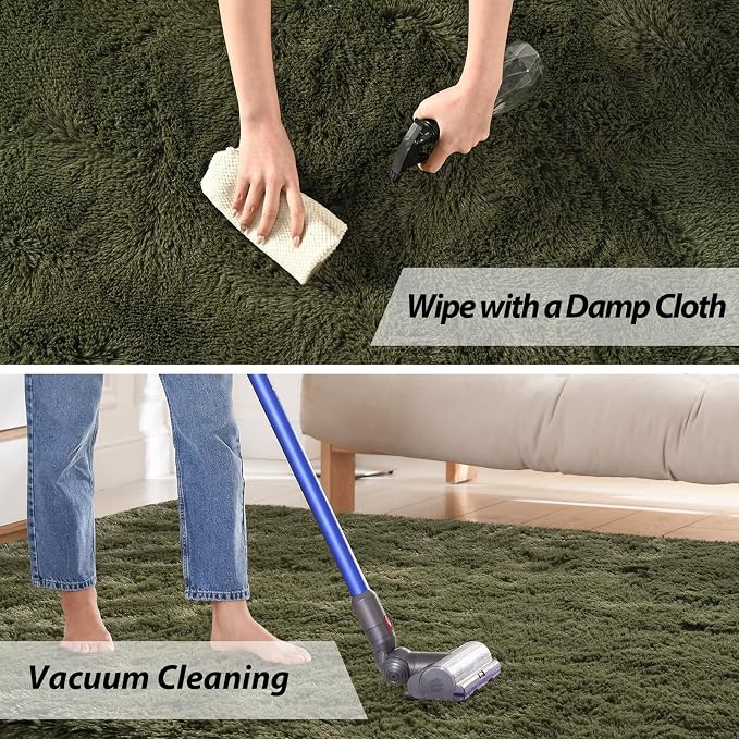 Andecor Soft Fluffy Bedroom Rugs, 4 x 6 Feet Indoor Shaggy Plush Area Rug - Image 3