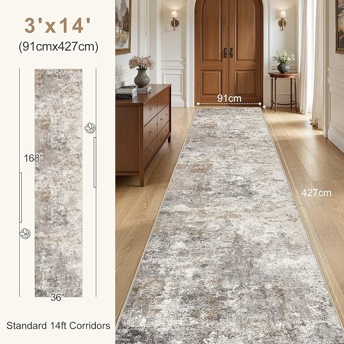 UERMEI 3x14 Washable Runner Rug - Image 3