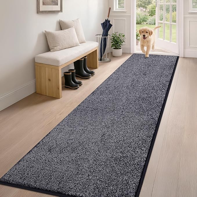 PURRUGS Dirt Trapping Door Mat 24" x 84", Non-Slip Machine Washable Entryway Rug by PURRUGS