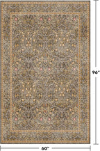 Washable Brown Oriental 5x8 Area Rug - Image 2
