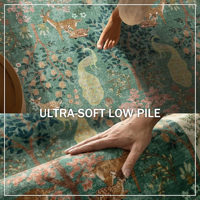 Washable Area Rugs for Living Room: 6x9 Bedroom Rug Stain Resistant Non Slip - Image 5