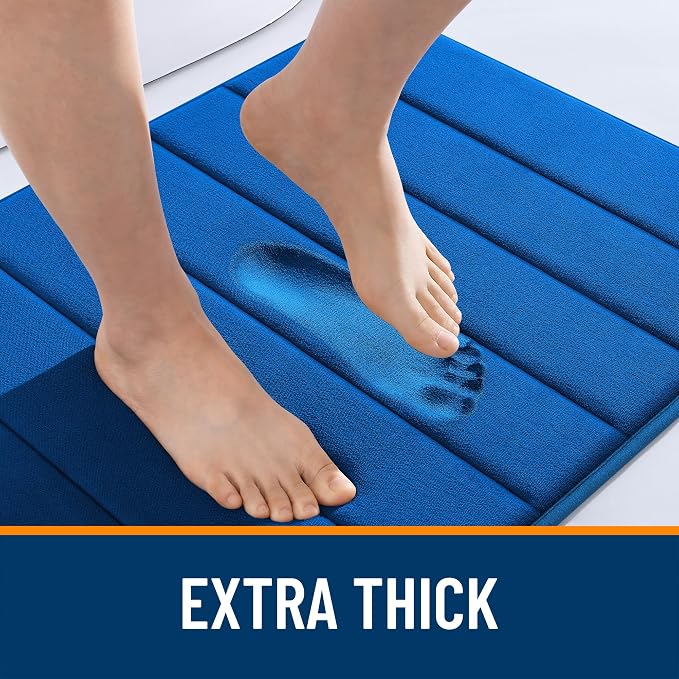 OLANLY Memory Foam Bath Mat 59x35, Super Soft Absorbent Bathroom Rugs, Quick Dry - Image 6