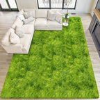 Soft Fluffy Grass Green Area Rug 8x10 - Image 8