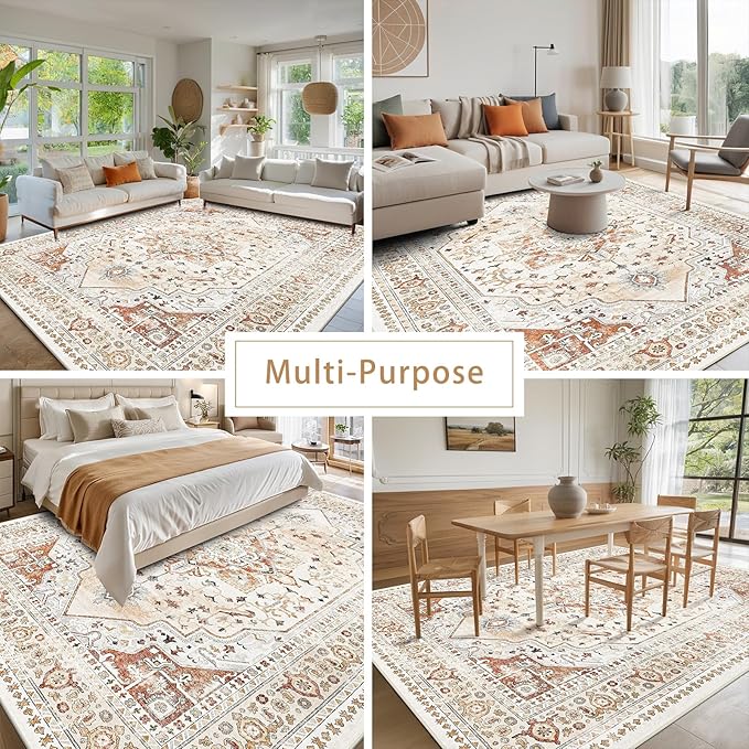 Srugn Washable Rugs 8x10 Area Rugs - Image 5