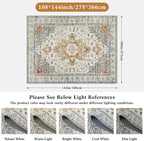 Moynesa Living Room Area Rug 9x12, Ultra-Thin Washable Large Rugs - Image 2