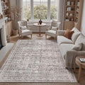 DCX Gray 8x10 Rug, Kid & Pet Friendly by DCXWashableRug